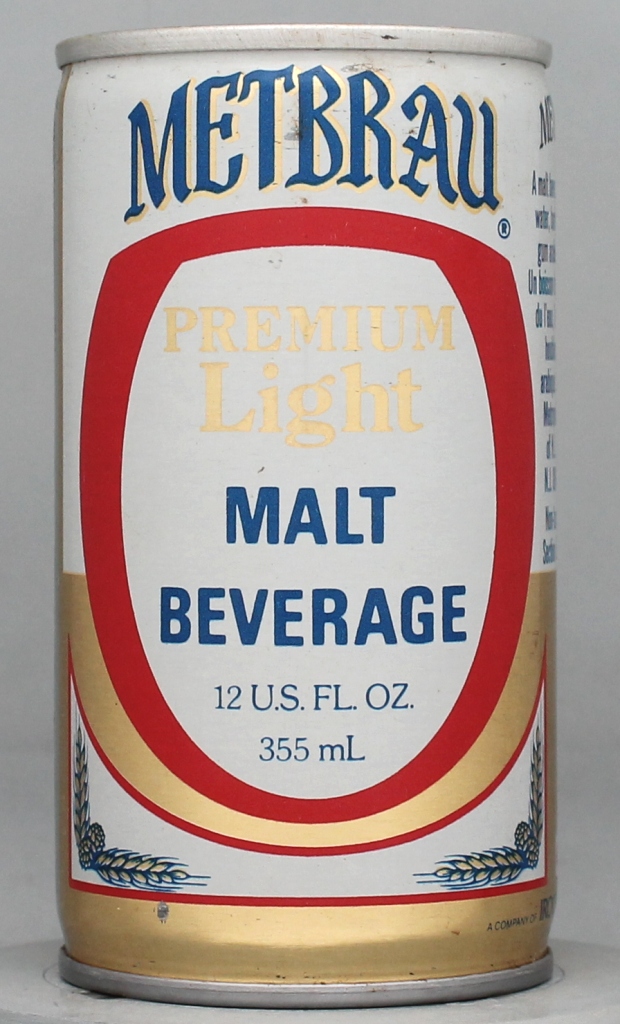 Metbrau Premium Light Near Beer 12 Oz Tab Top Can