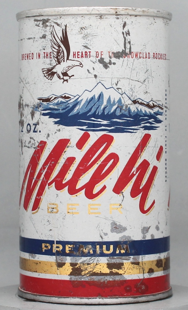 Mile Hi Light Premium Beer 12 Oz Zip/Tab Top Can