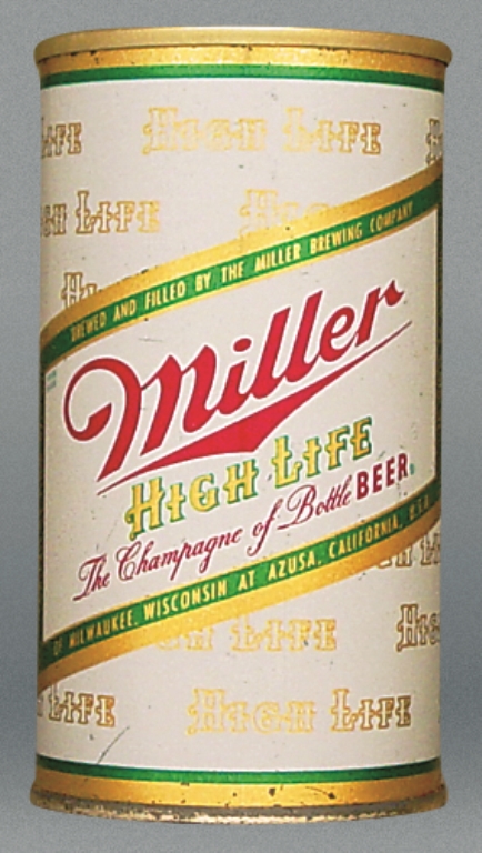 Miller High Life Beer 12 Oz Tab Top Can