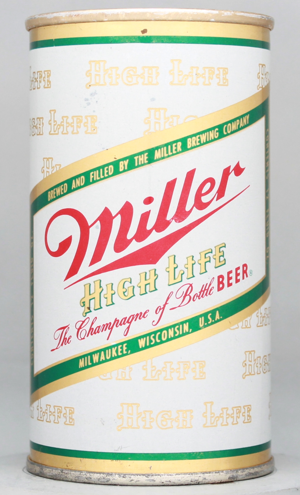 Miller High Life Beer 12 Oz Tab/Bank Top Can