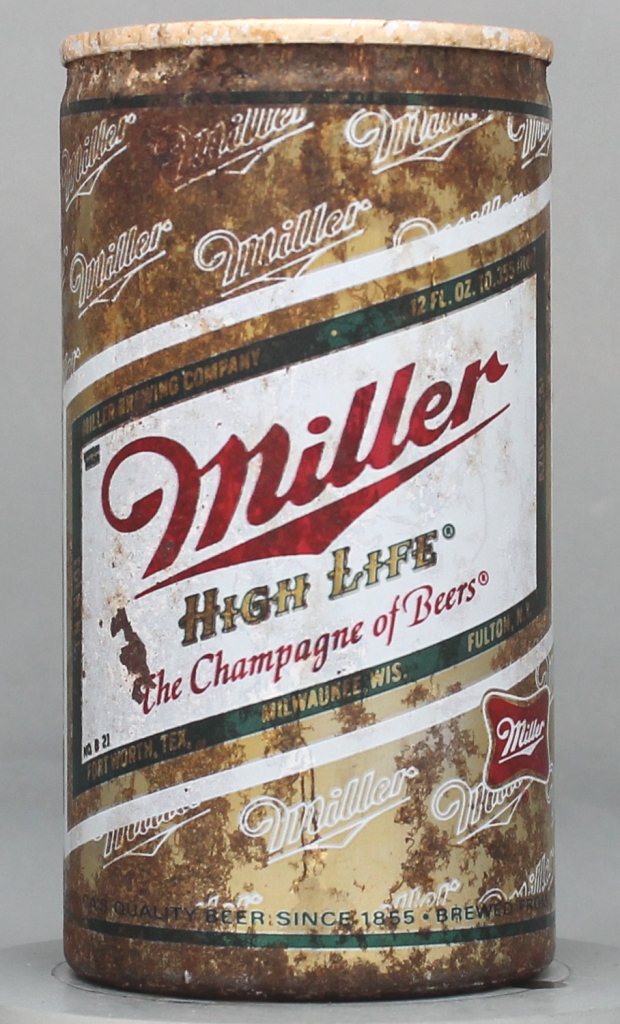 Miller High Life Beer 12 Oz Tab Top Can