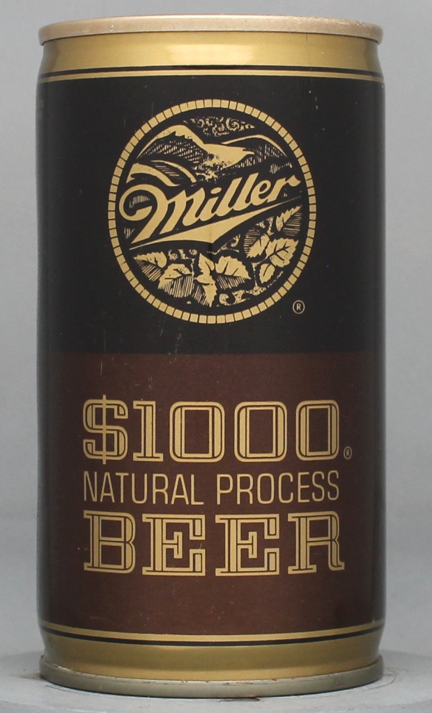 Miller $1000 Natural Process Beer 12 Oz Tab Top Can