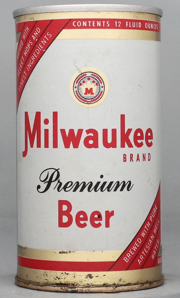 Milwaukee Brand Premium Beer 12 Oz Tab Top Can