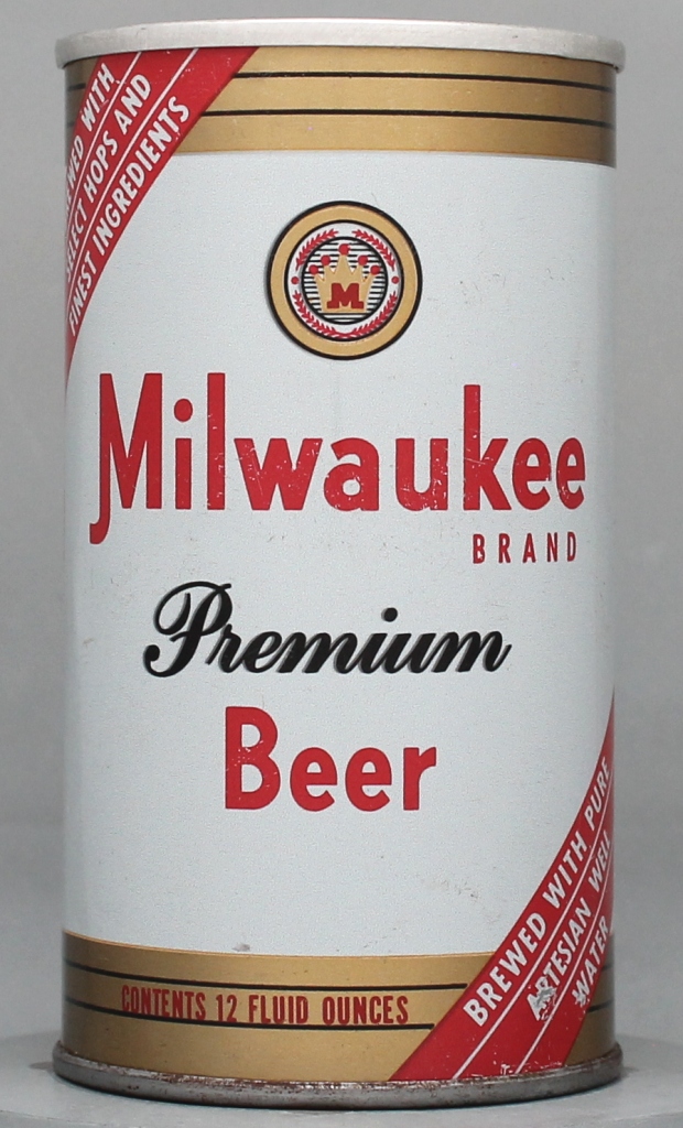 Milwaukee Brand Premium Beer 12 Oz Tab Top Can