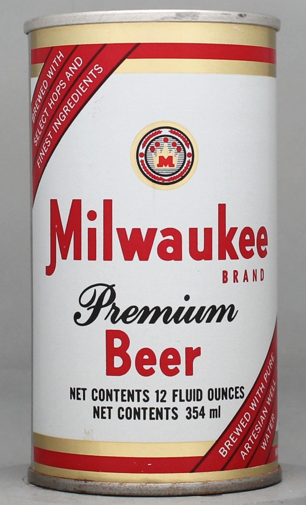 Milwaukee Brand Premium Beer 12 Oz Tab Top Can