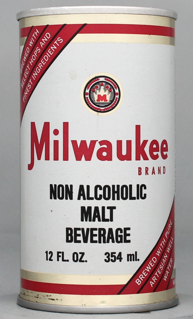 Milwaukee Brand Non Alcohol Near Beer 12 Oz Tab Top Can