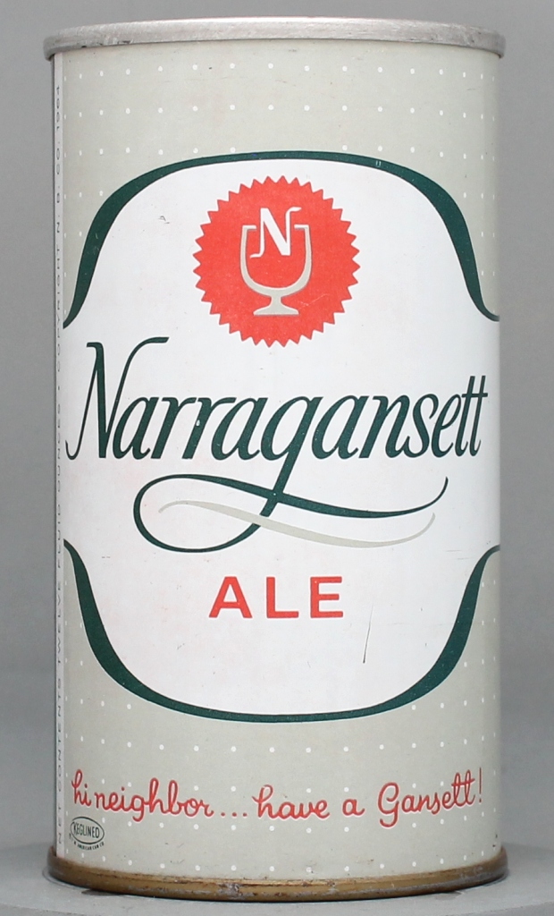 Narragansett Ale 12 Oz Zip/Tab Top Can