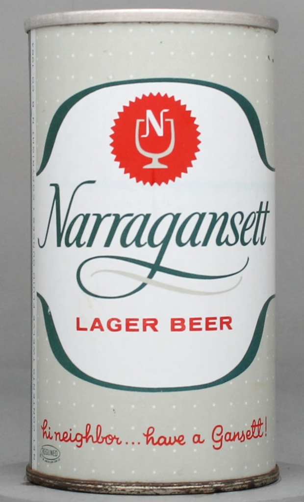 Narragansett Lager Beer 12 Oz Zip/Tab Top Can