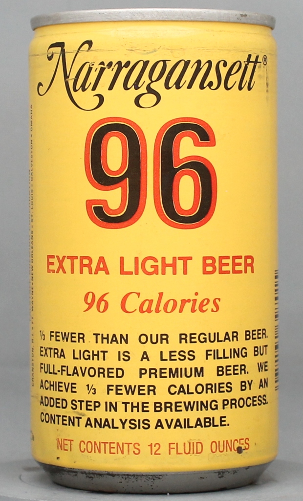 Narragansett 96 Extra Light Beer 12 Oz Tab Top Can
