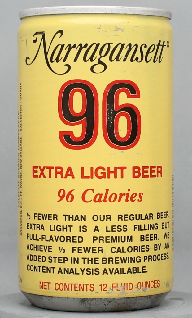 Naragansett 96 Extra Light Beer 12 Oz Tab/Stay Top Can