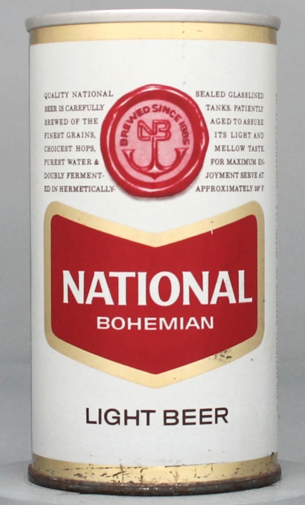 National Bohemian Light Beer 12 Oz Zip Top Can