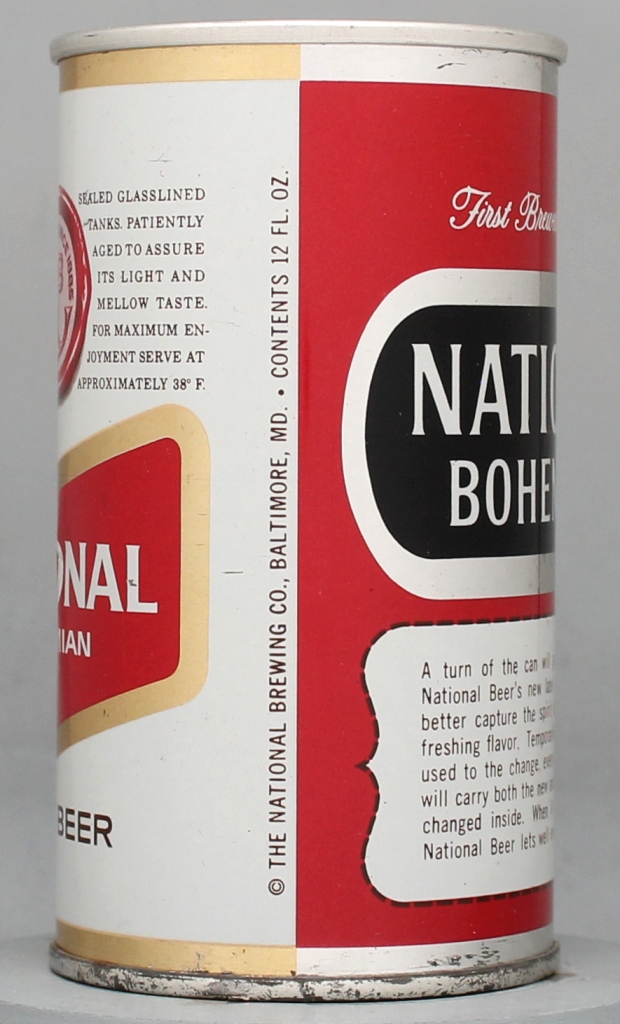 National Bohemian Light Beer 12 Oz Zip Top Can