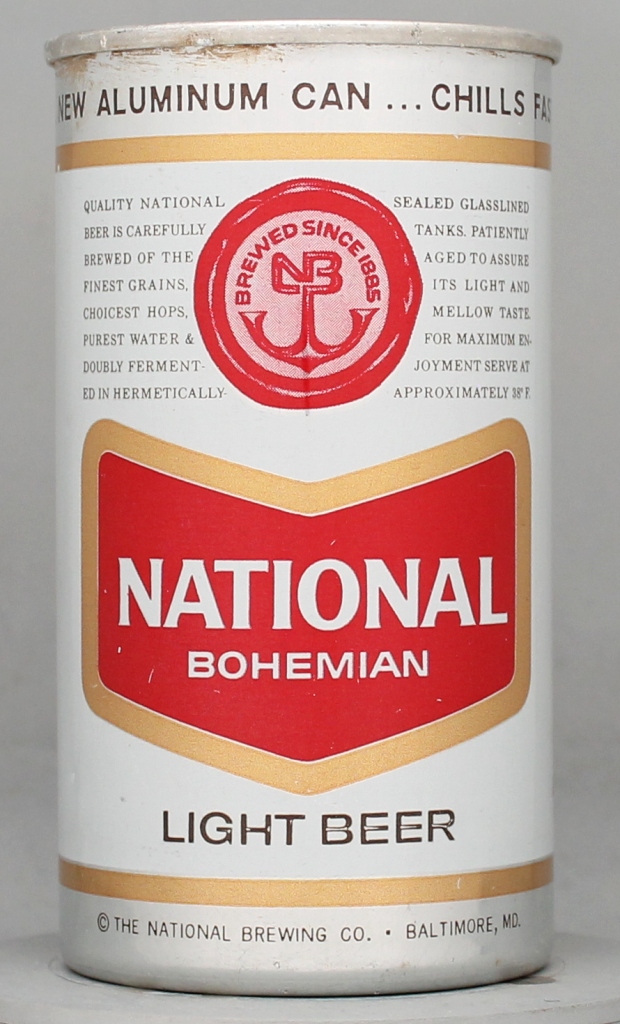 National Bohemian Light Beer 12 Oz Zip Top Can