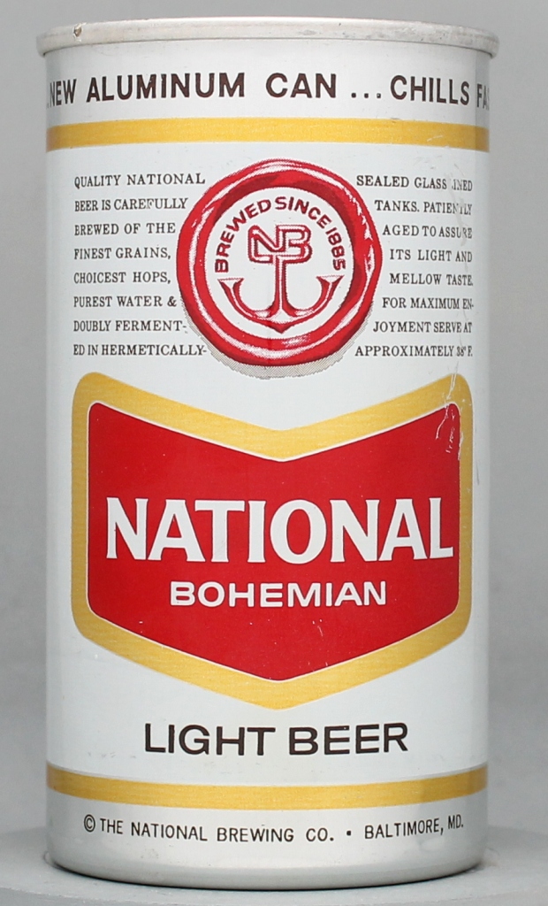 National Bohemian Light Beer 12 Oz Zip Top Can