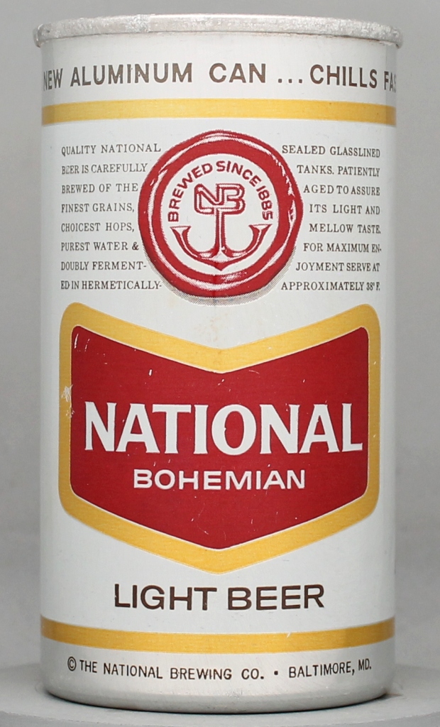 National Bohemian Light Beer 12 Oz Zip Top Can