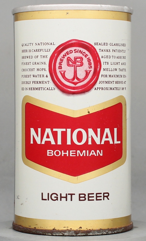 National Bohemian Light Beer 12 Oz Zip Top Can