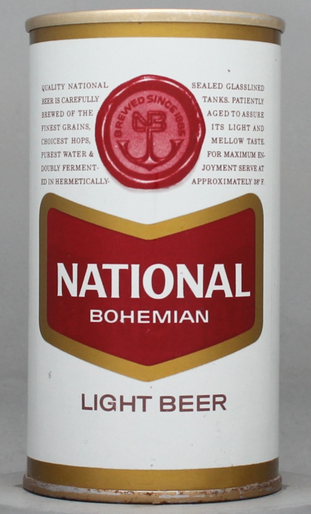 National Bohemian Light Beer 12 Oz Tab Top Can