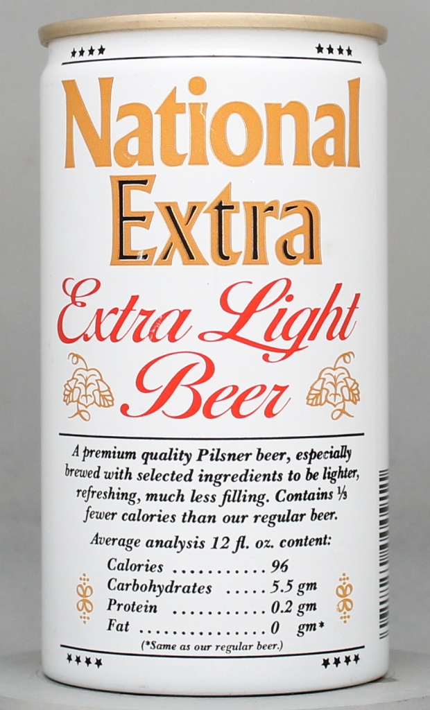 National Extra Extra Light Beer 12 Oz Tab Top Can