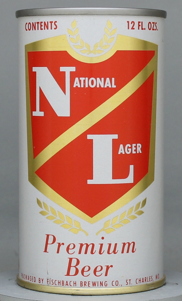 National Lager Premium Beer 12 Oz Tab/Insert Top Can