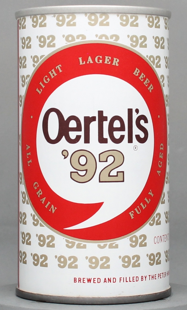 Oertel's 92 Light Lager Beer 12 Oz Tab Top Can