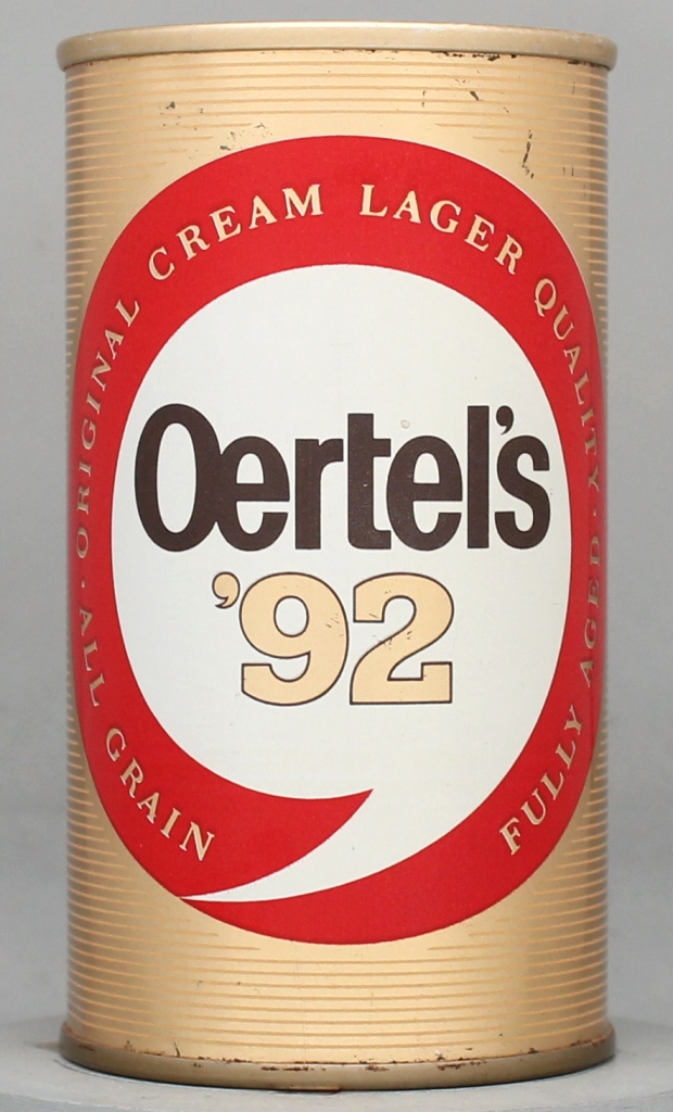 Oertel's 92 Beer 12 Oz Tab Top Can