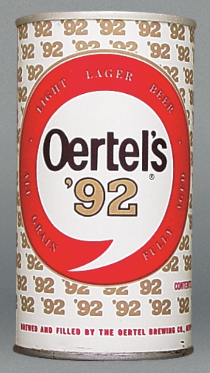 Oertel's '92 Light Lager Beer 12 Oz Tab Top Can