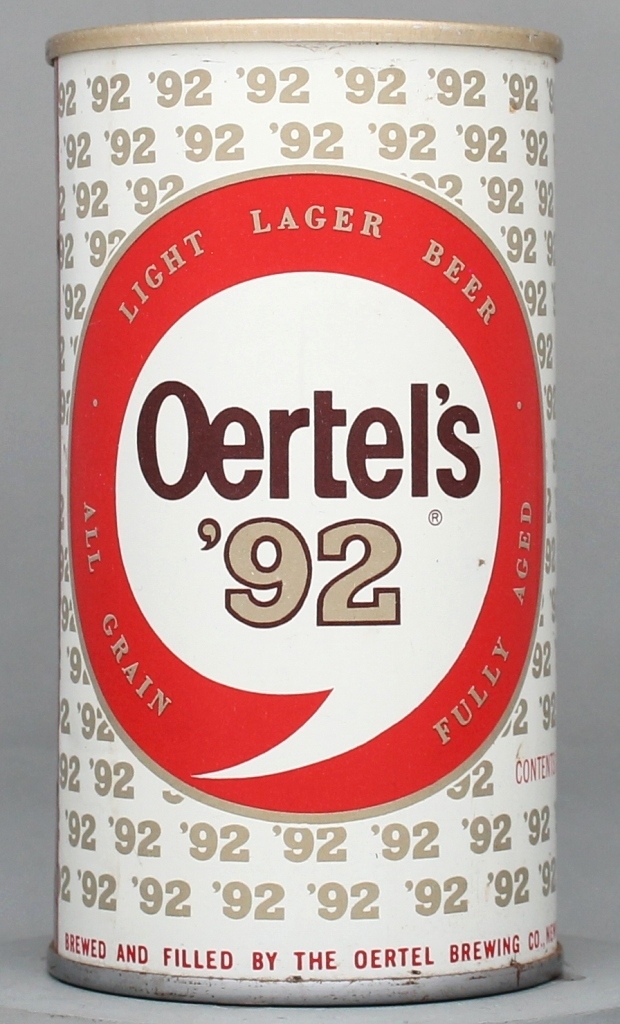 Oertel's '92 Light Lager Beer 12 Oz Tab Top Can