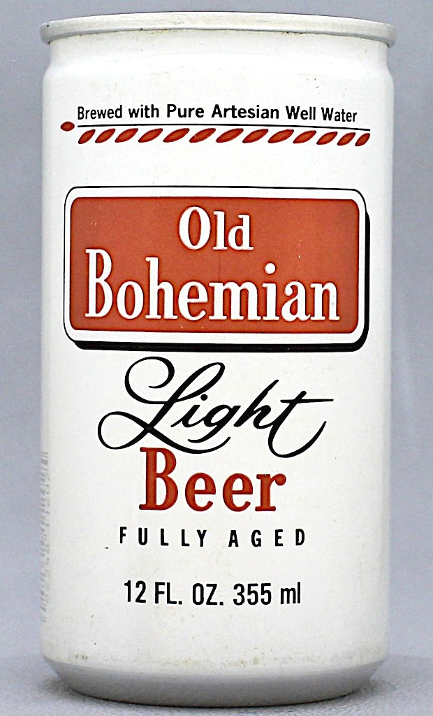 Old Bohemian Light Beer 12 Oz Tab Top Can