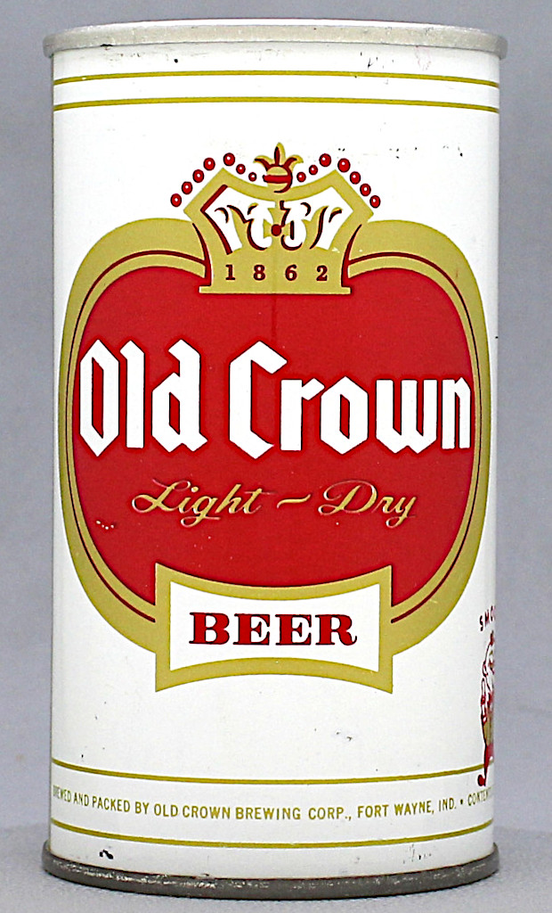 Old Crown Light Dry Beer 12 Oz Zip/Tab Top Can