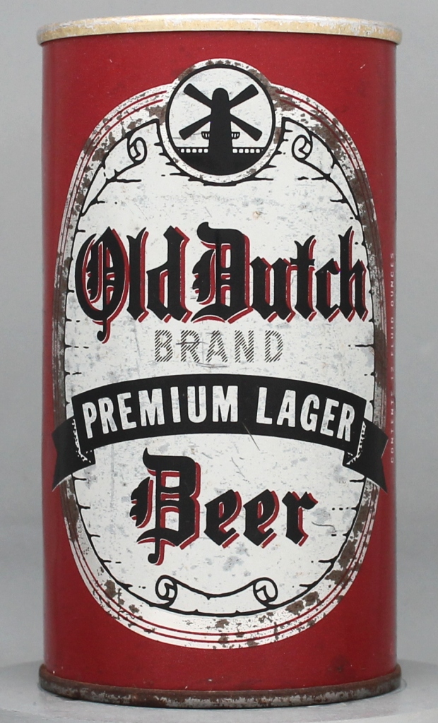 Old Dutch Brand Premium Lager Beer 12 Oz Tab Top Can