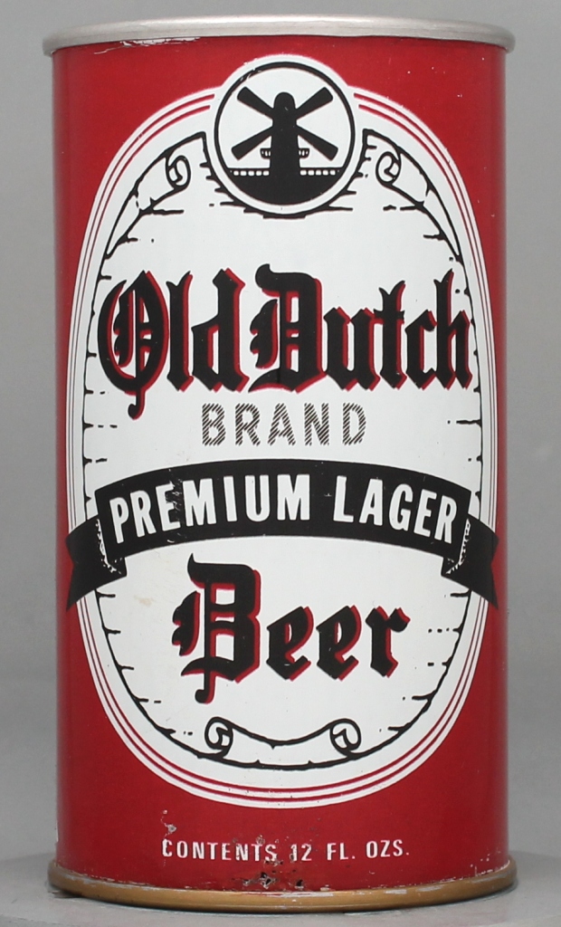 Old Dutch Brand Premium Lager Beer 12 Oz Tab Top Can