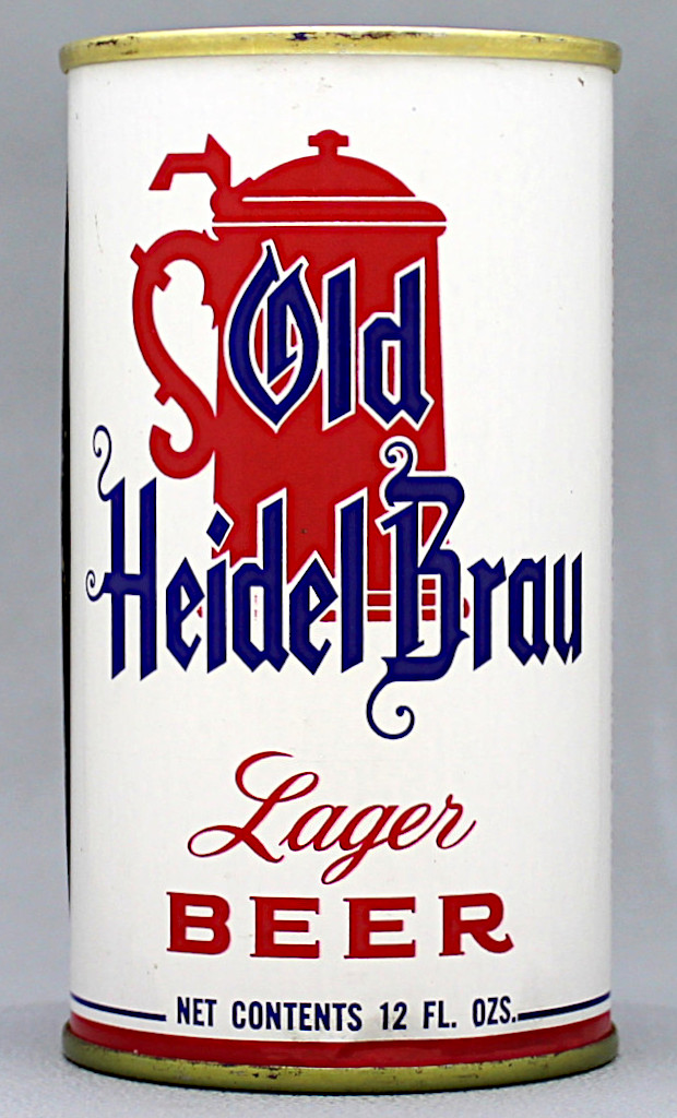 Old Heidel Brau Lager Beer 12 Oz Tab Top Can