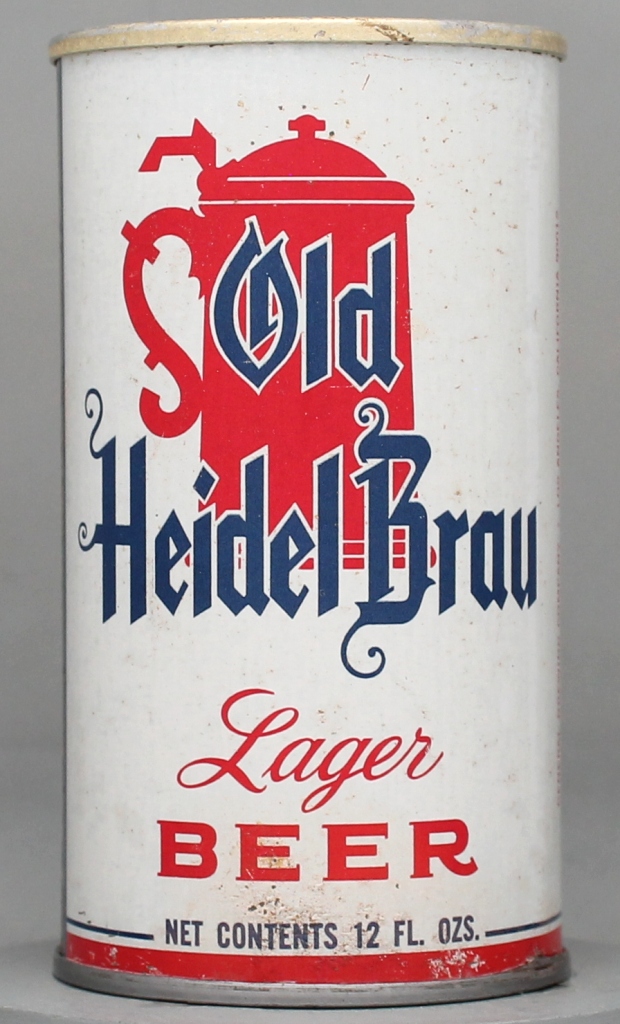 Old Heidel Brau Lager Beer 12 Oz Tab Top Can