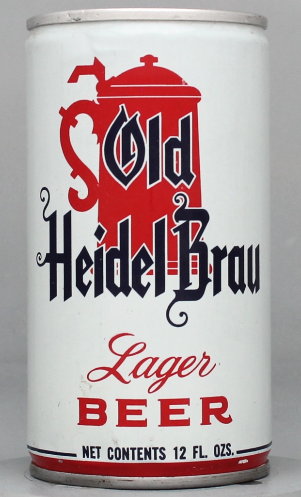 Old Heidel Brau Lager Beer 12 Oz Tab Top Can