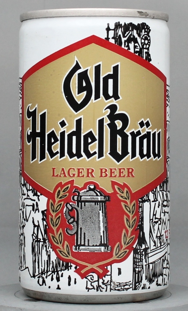 Old Heidel Brau Lager Beer 12 Oz Tab Top Can