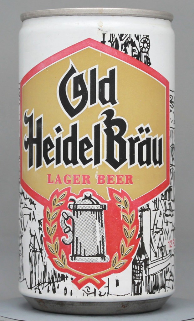 Old Heidel Brau Lager Beer 12 Oz Tab Top Can