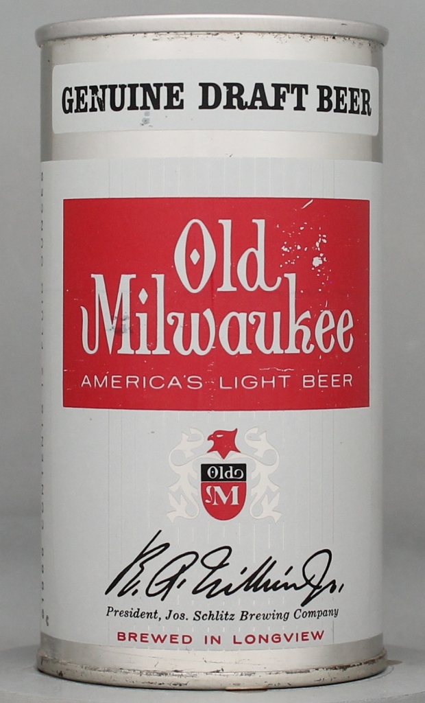 Old Milwaukee America's Light Draft 12 Oz Tab Top Can