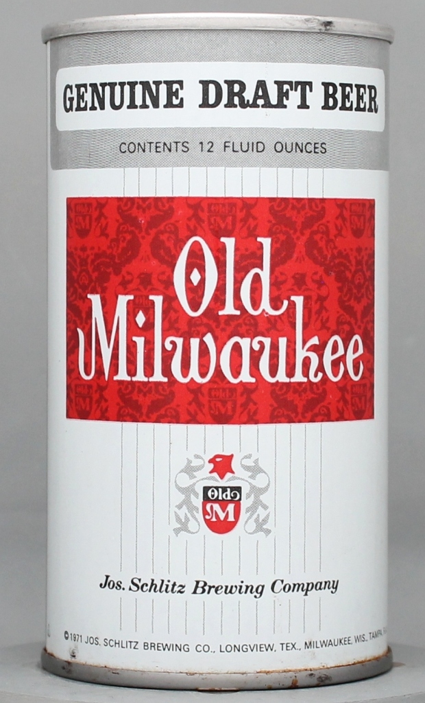 Old Milwaukee Genuine Draft 12 Oz Tab Top Can