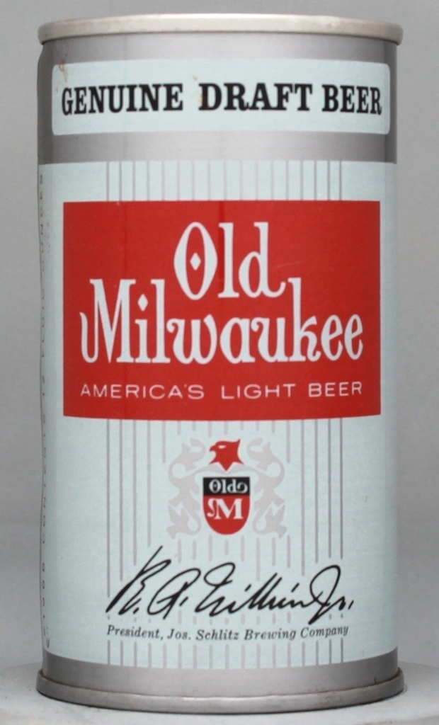 Old Milwaukee America's Light Genuine Draft 12 Oz Tab Top Can