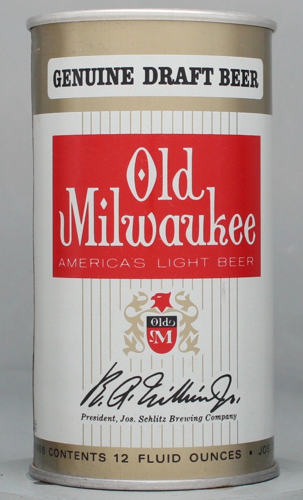 Old Milwaukee America's Light Genuine Draft 12 Oz Tab Top Can