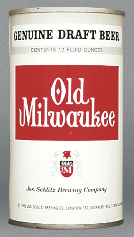 Old Milwaukee Genuine Draft 12 Oz Tab Top Can