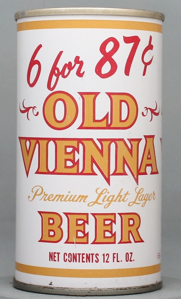 Old Vienna Premium Light Beer 12 Oz Tab Top Can