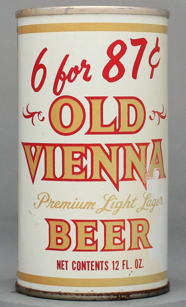 Old Viwnna Premium Light Lager Beer 12 Oz Tab Top Can