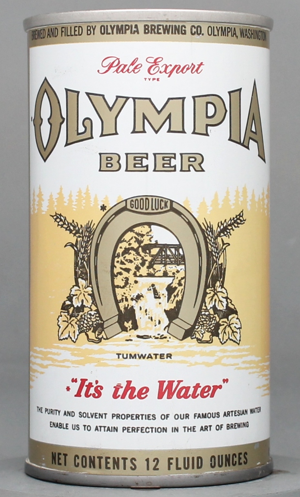 Olympia Pale Export Type Beer 12 Oz Tab Top Can