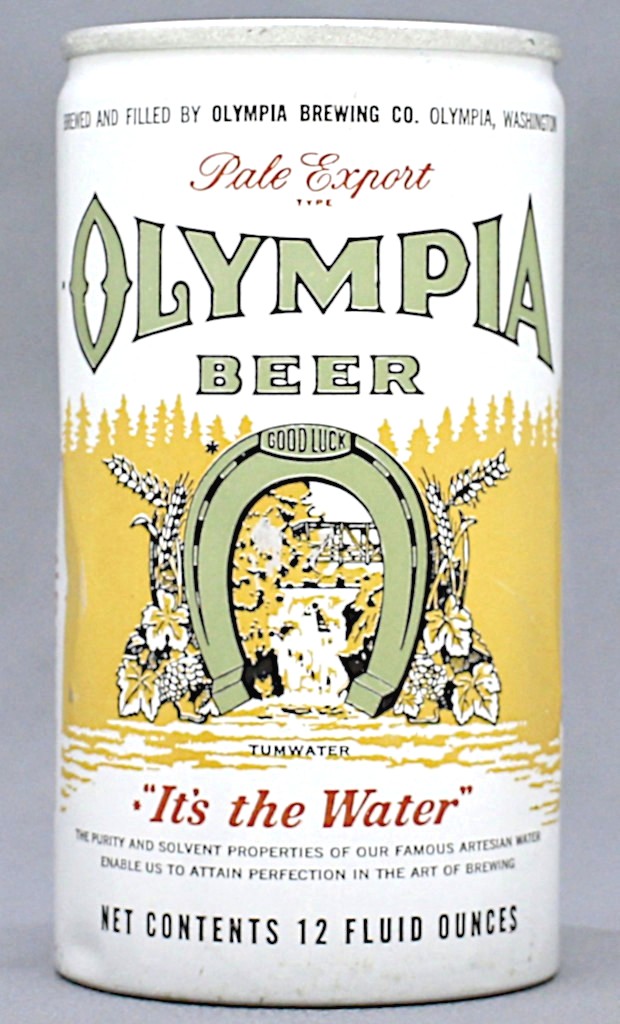 Olympia Pale Export Type Beer 12 Oz Tab Top Can