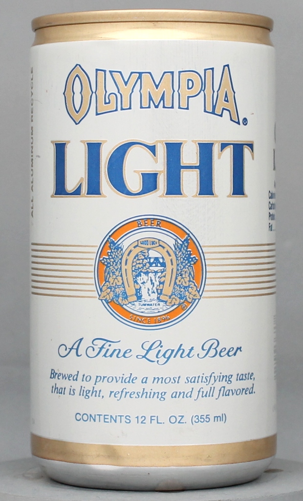 Olympia Light Beer 12 Oz Tab/Stay Top Can