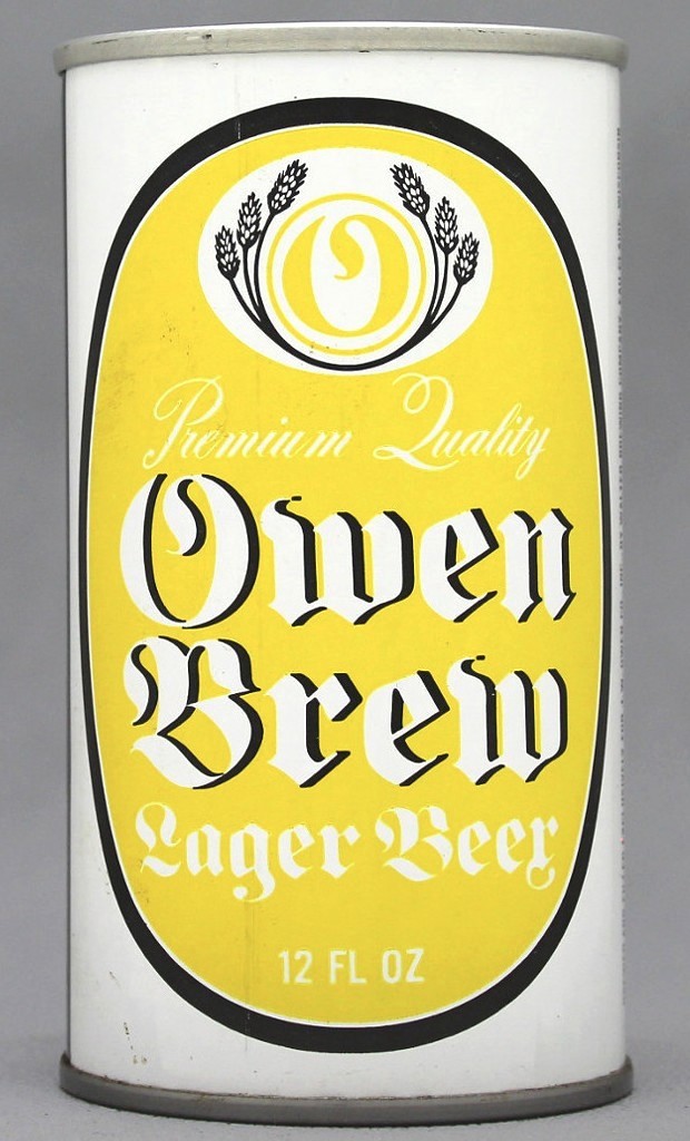Owen Brew Lager Beer 12 Oz Tab Top Can