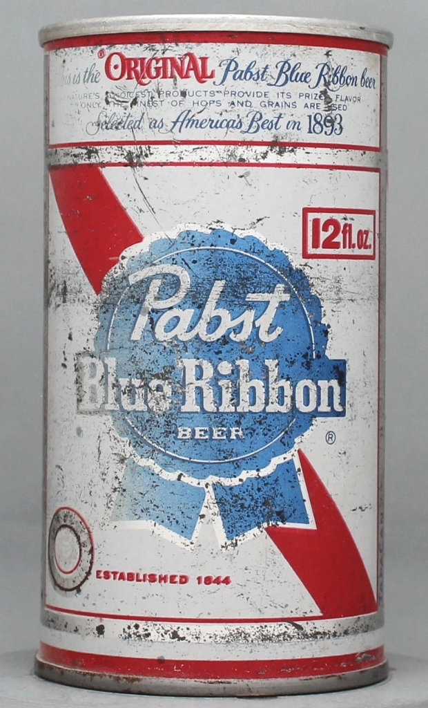 Pabst Blue Ribbon Beer 12 Oz Tab Top Can