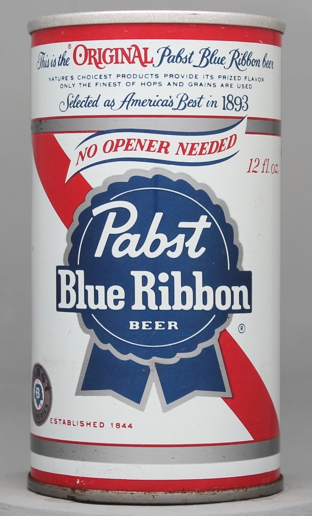 Pabst Blue Ribbon Beer 12 Oz Tab Top Can
