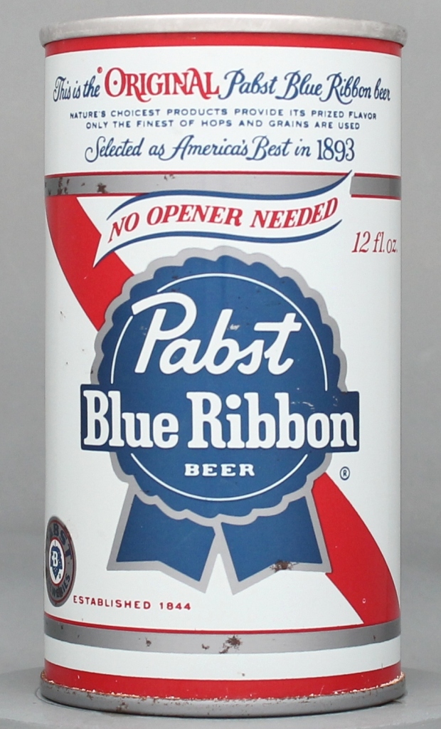 Pabst Blue Ribbon Beer 12 Oz Tab Top Can